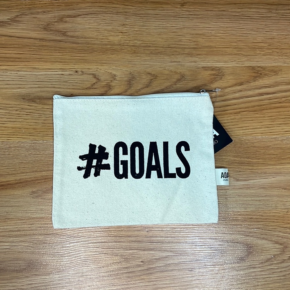 Canvas Makeup Bag #GOALS